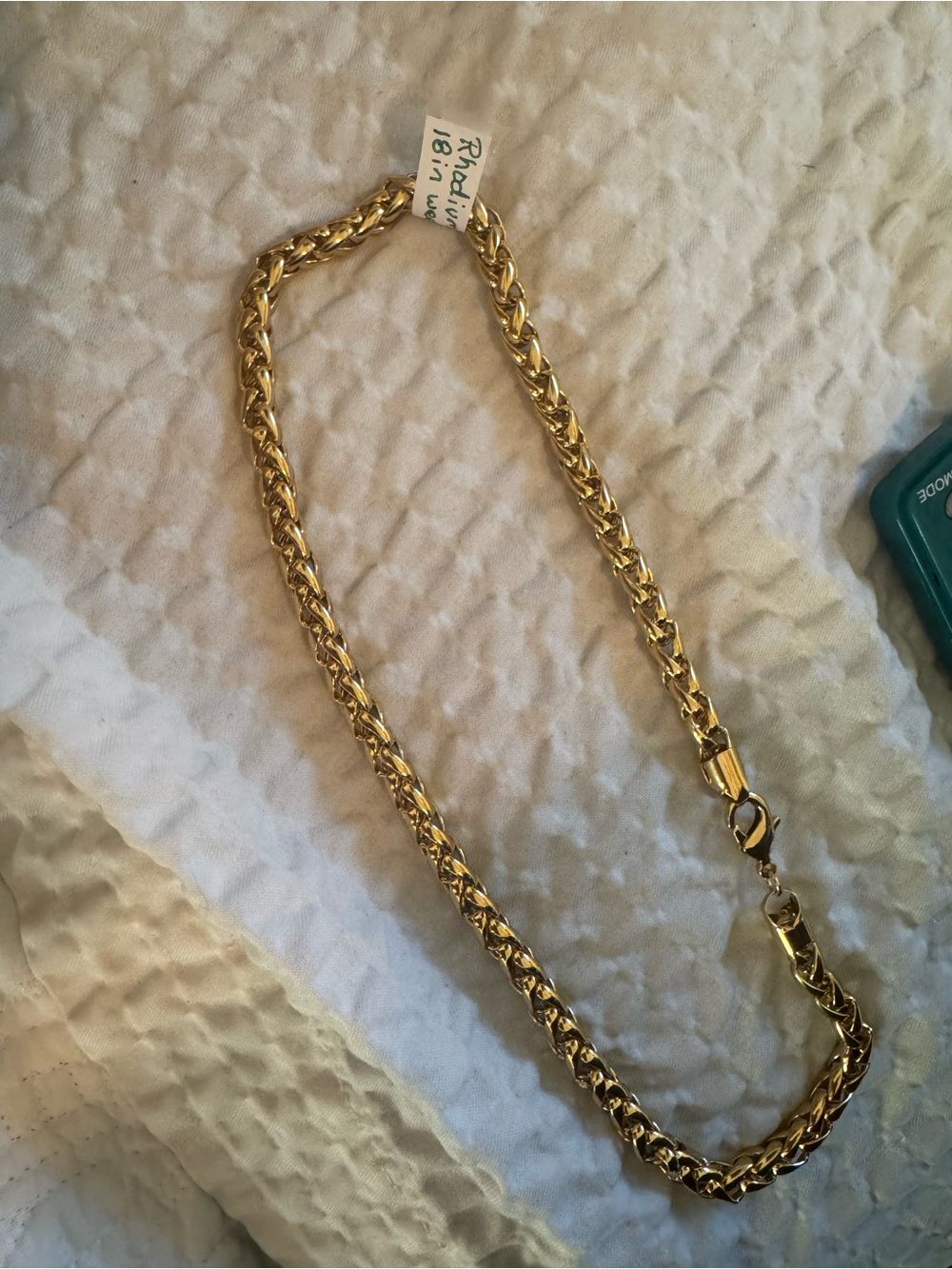 Gold Twist Chain Necklace - Bold Link Statement